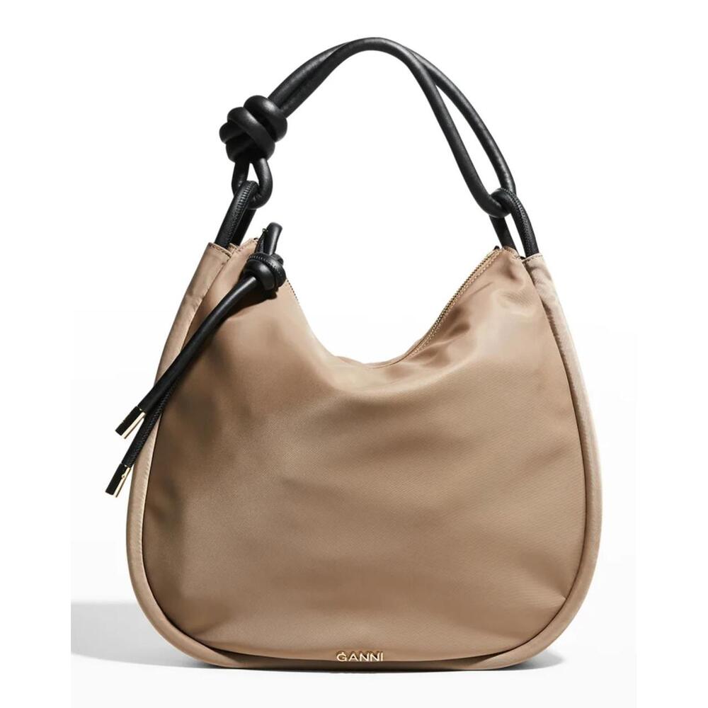 Ganni Large Knot Recycled Shoulder Bag